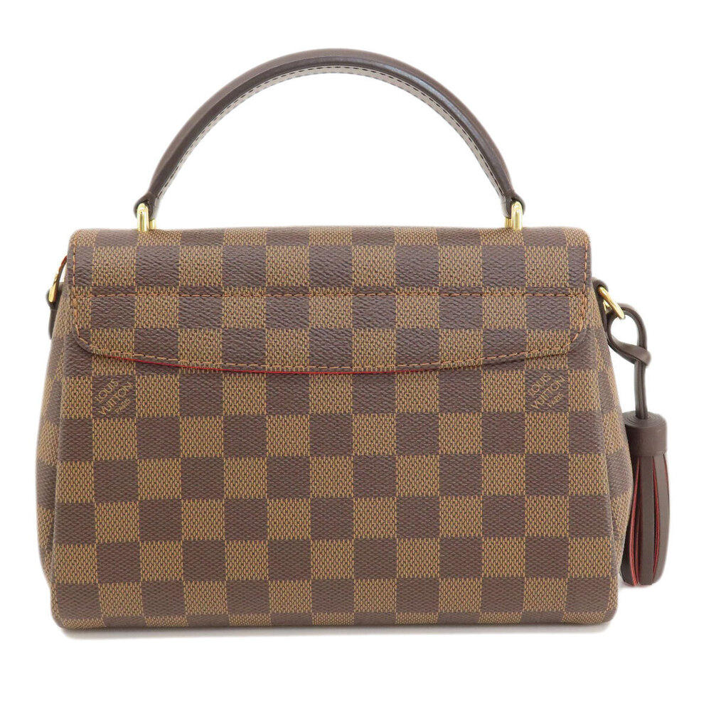 Louis Vuitton Croisette Damier Ebene Handbag Canvas Brown